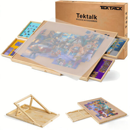 Tektalk Jigsaw Puzzle Board with Integrated Adjustable Stand/Bracket , for Up to 1500 Pieces