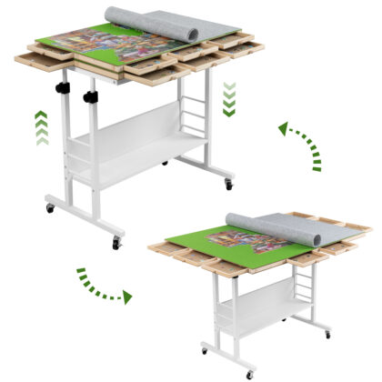 Tektalk 2000 Piece Foldable Puzzle Board with Height Adjustment – Green
