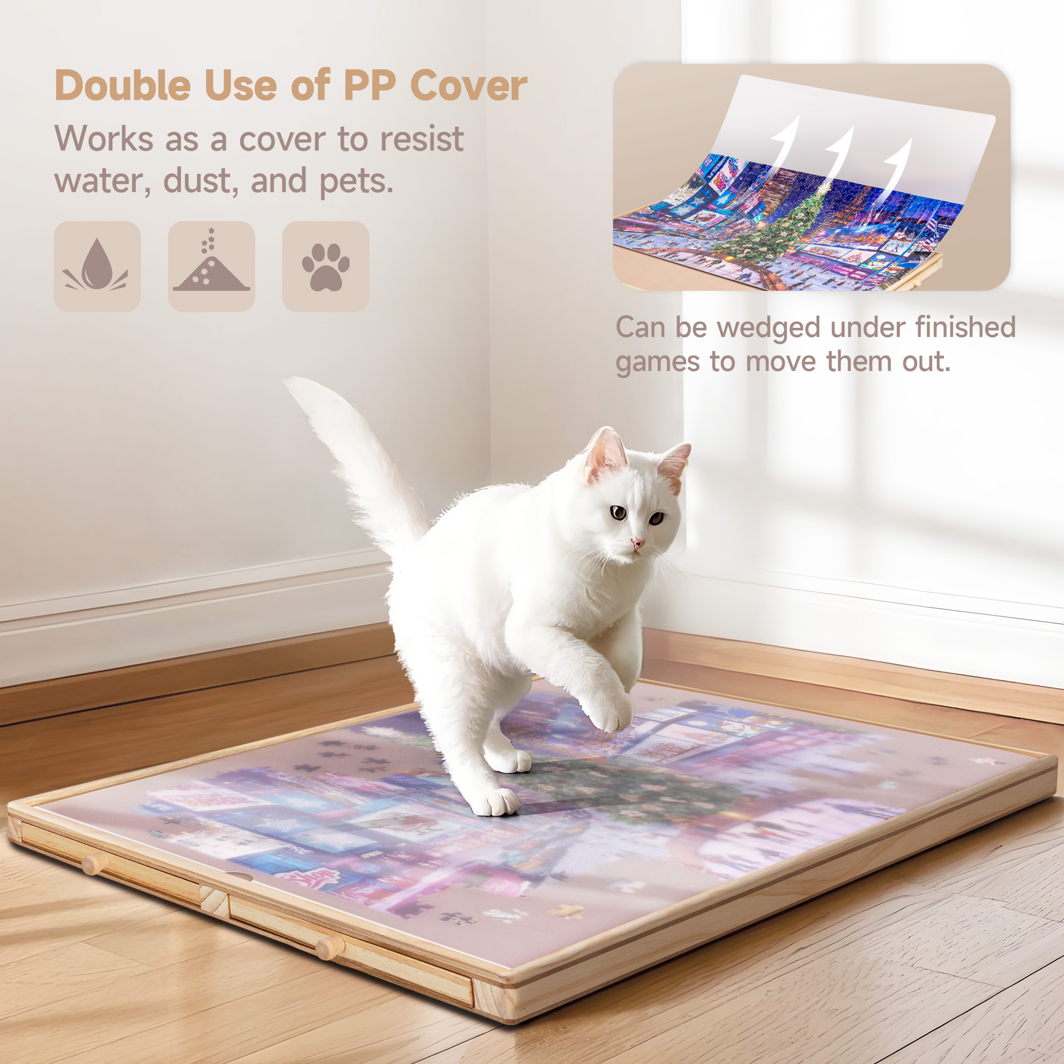 Tektalk Jigsaw Puzzle Table with Integrated Adjustable Stand/Bracket, for Up to 1000 Pieces - Image 3