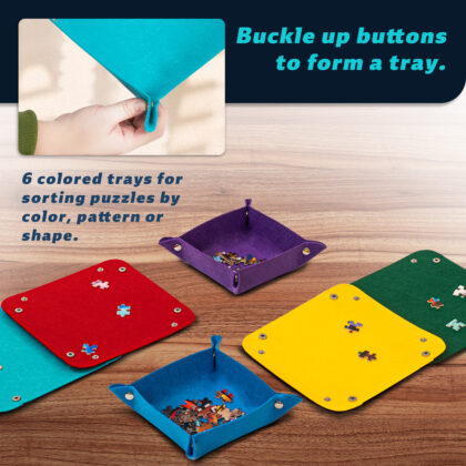 Tektalk Foldable Jigsaw Puzzle Board, Up to 1500 Pieces – Khaki