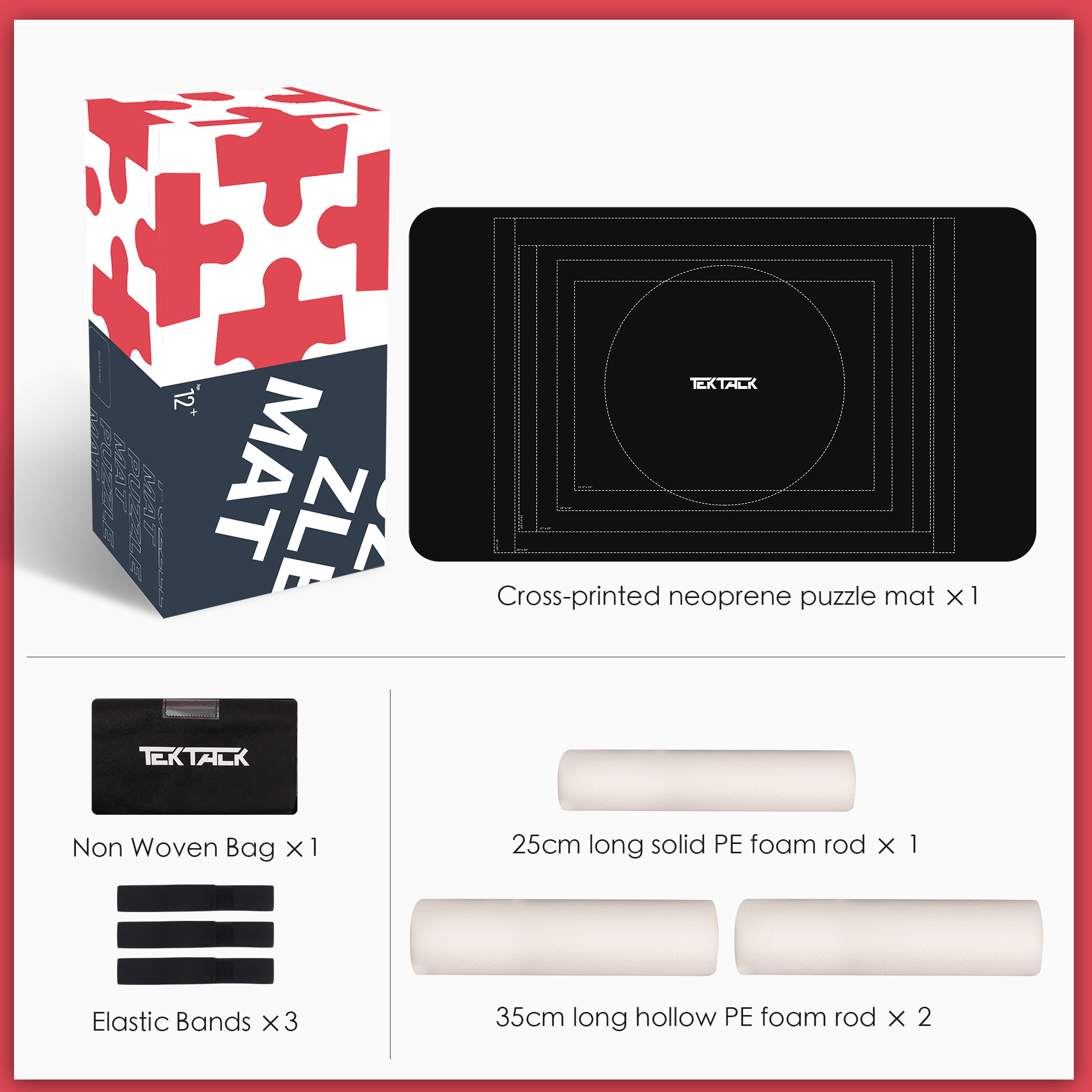 Tektalk Cross Printed Neoprene Puzzle Mat E2015-DGra12 - Image 3