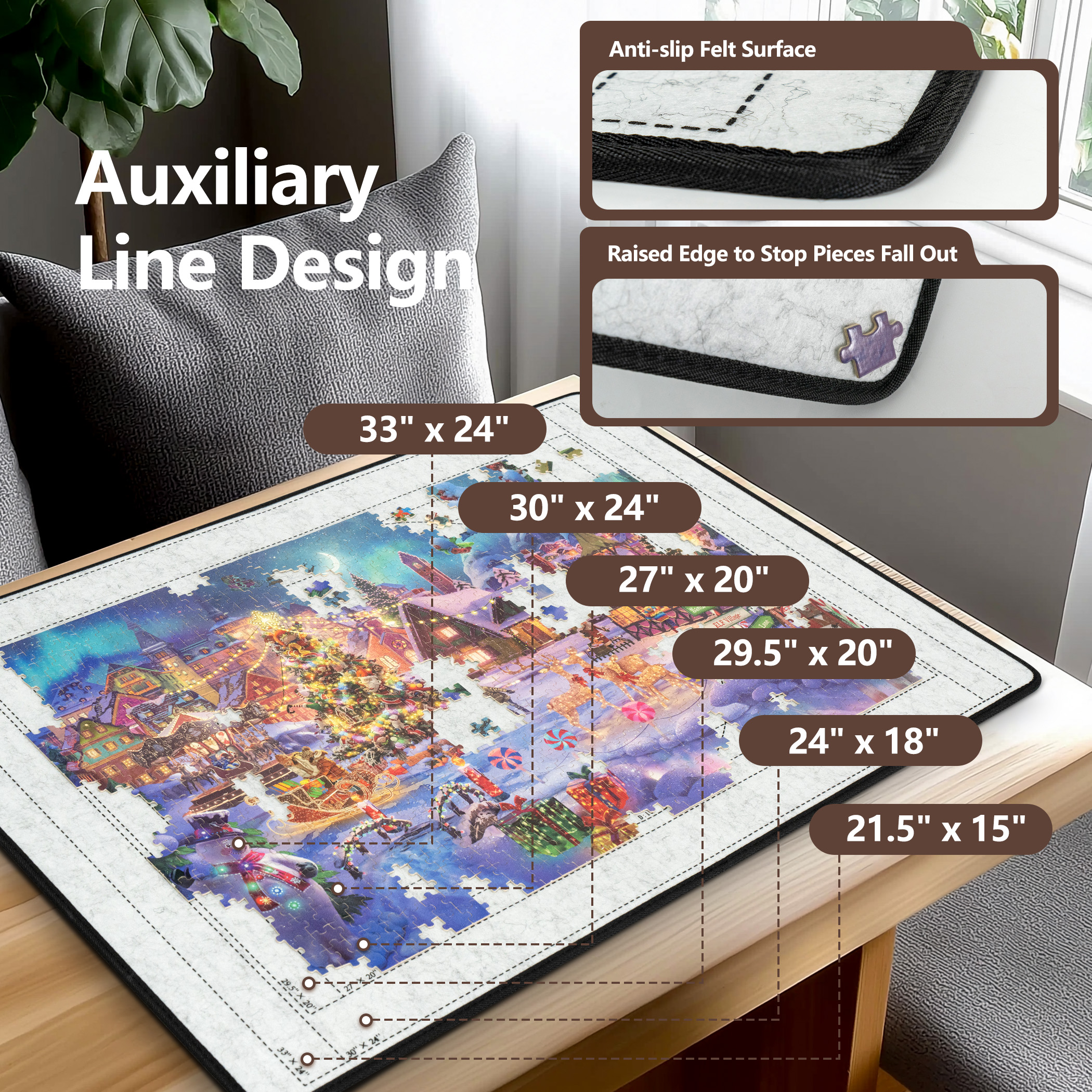 Jigpal Jigsaw Puzzle Board with 6 Sorting Trays - Image 2