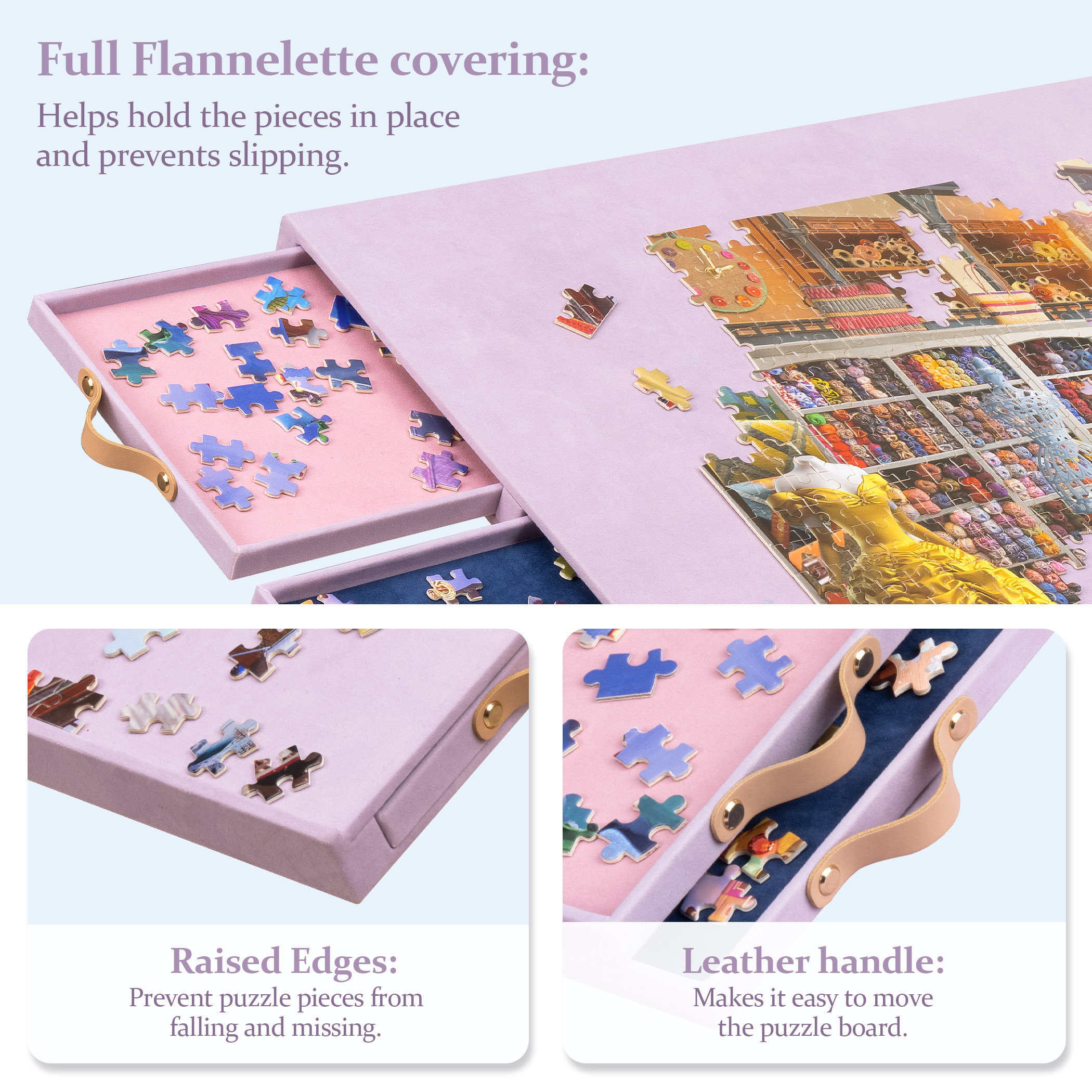 Jigpal Jigsaw Puzzle Table with Integrated Adjustable Stand/Bracket and Cover - Image 2