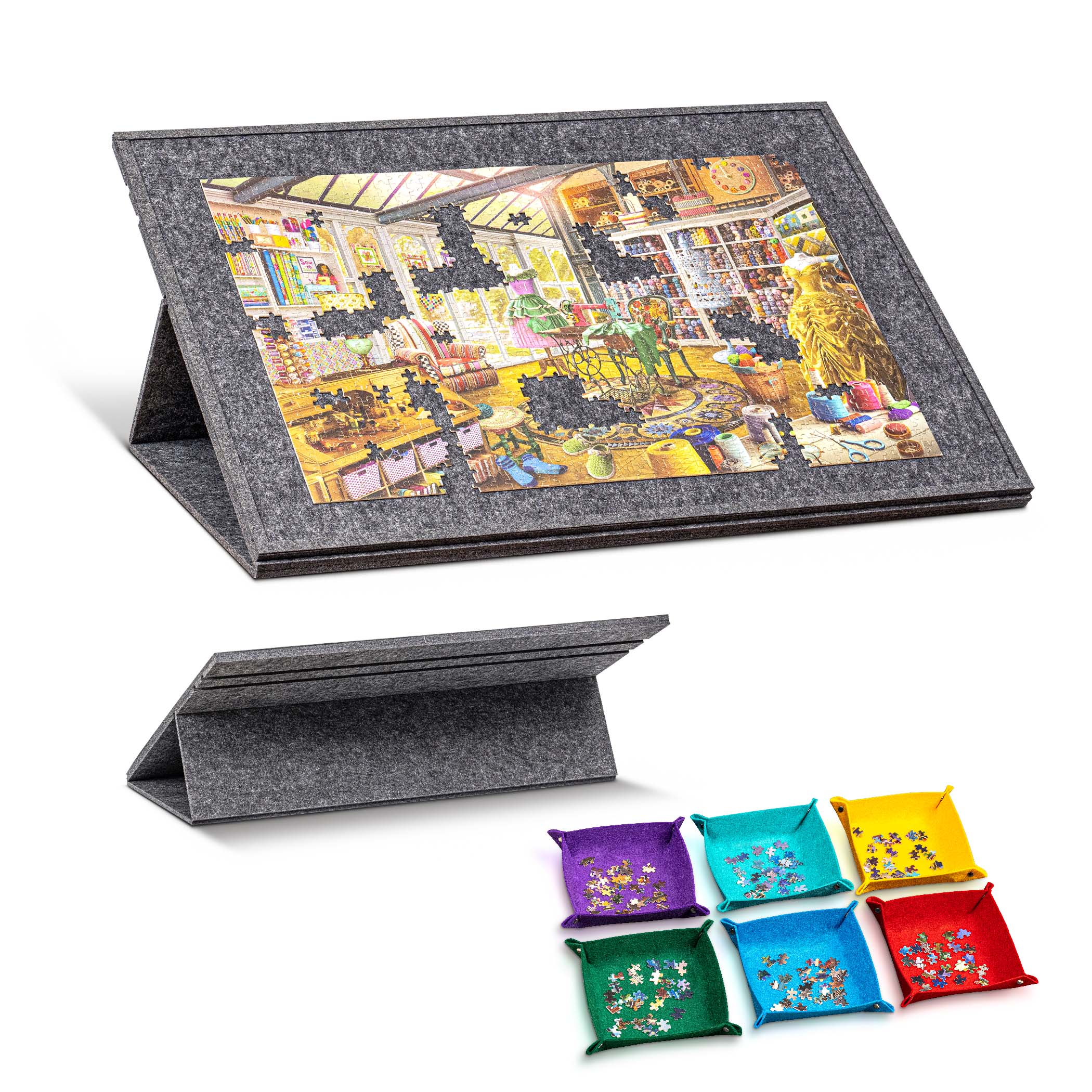 Jigpal Tilting Jigsaw Puzzle Board with 2-in-1 Stand and Cover